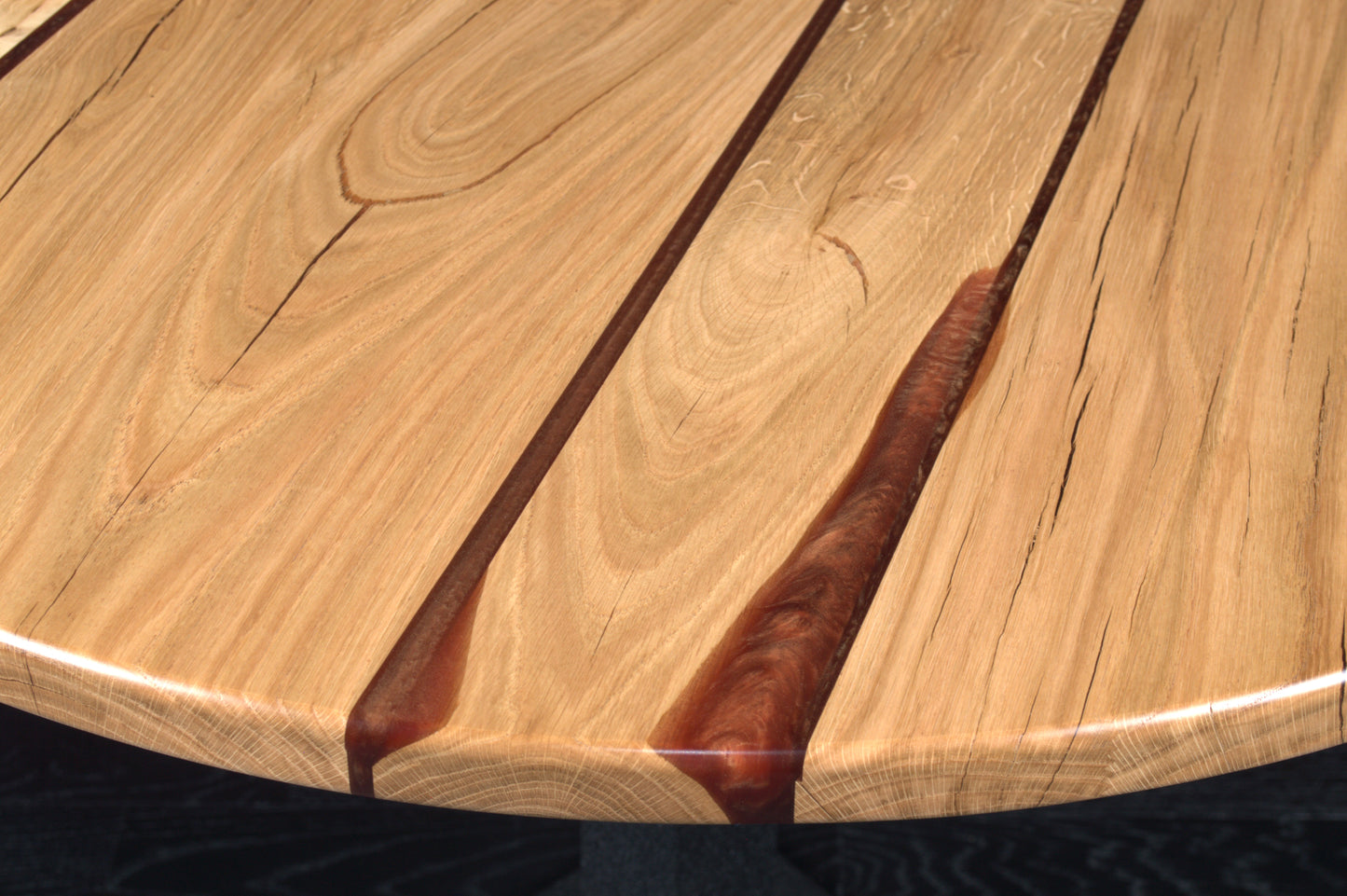 Plateau chêne 1000 vernis résine cappuccino BORDS ARRONDIS (A039)