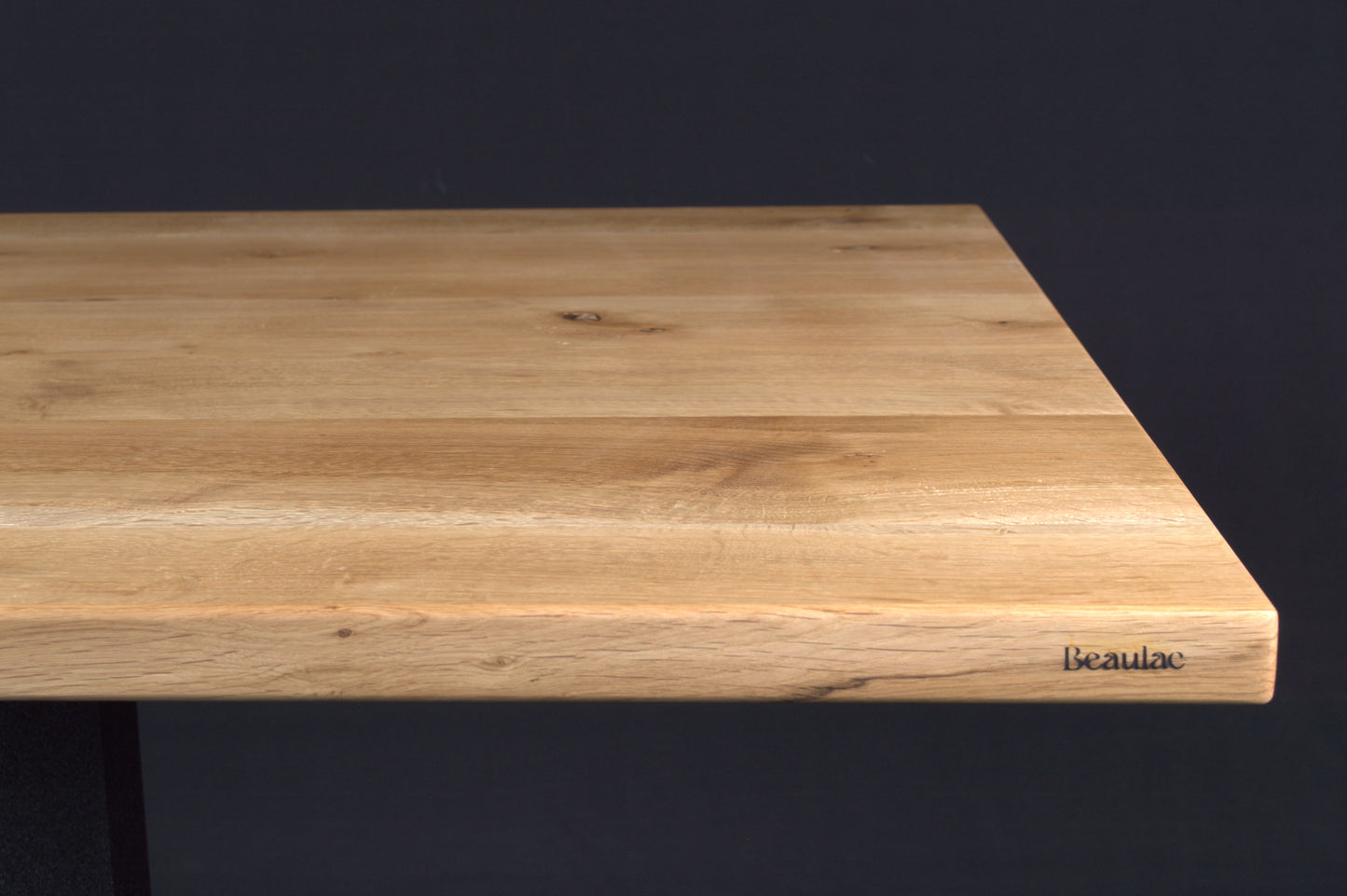 Plateau chêne carré 1200 x 1200 vernis BORDS DROITS (A059)