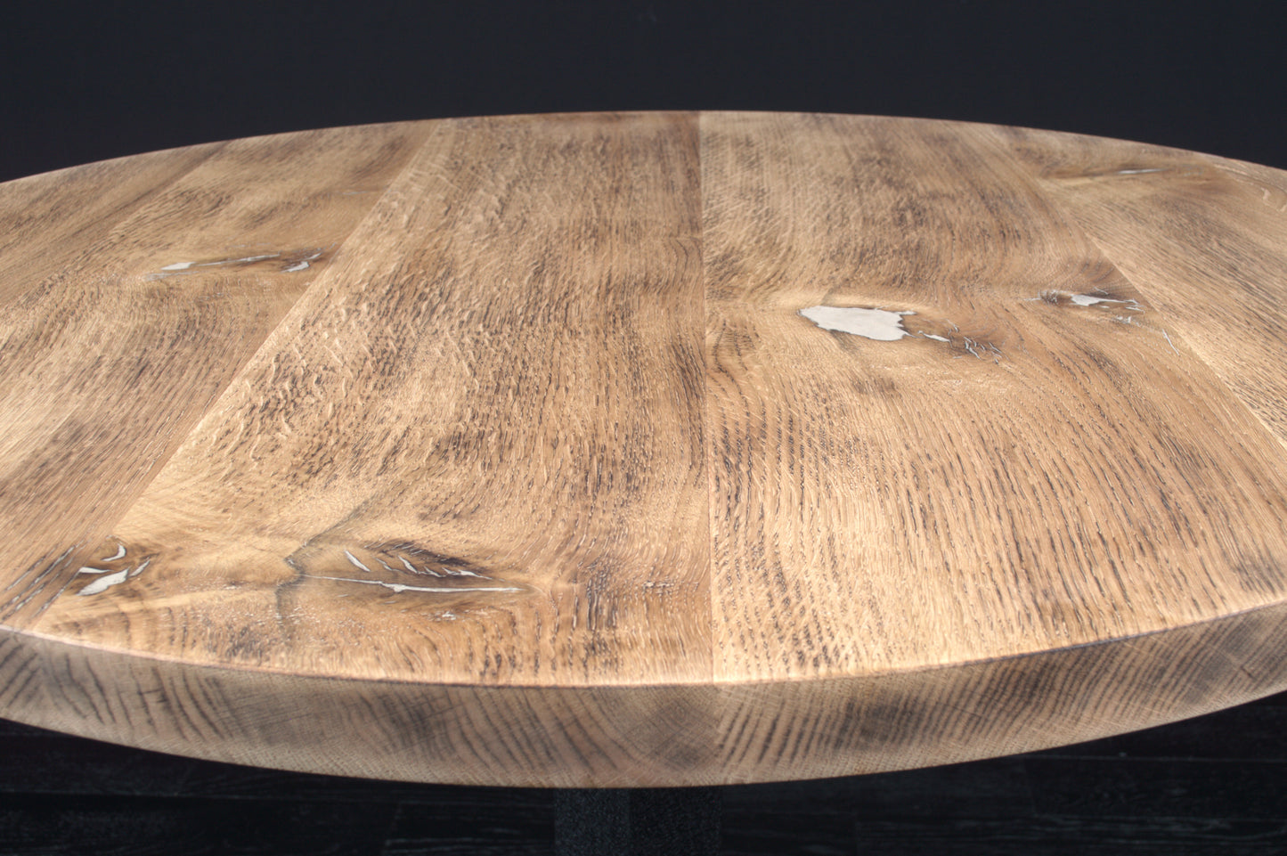 Plateau chêne 1000 brut BRULÉ BORDS DROITS (A008)