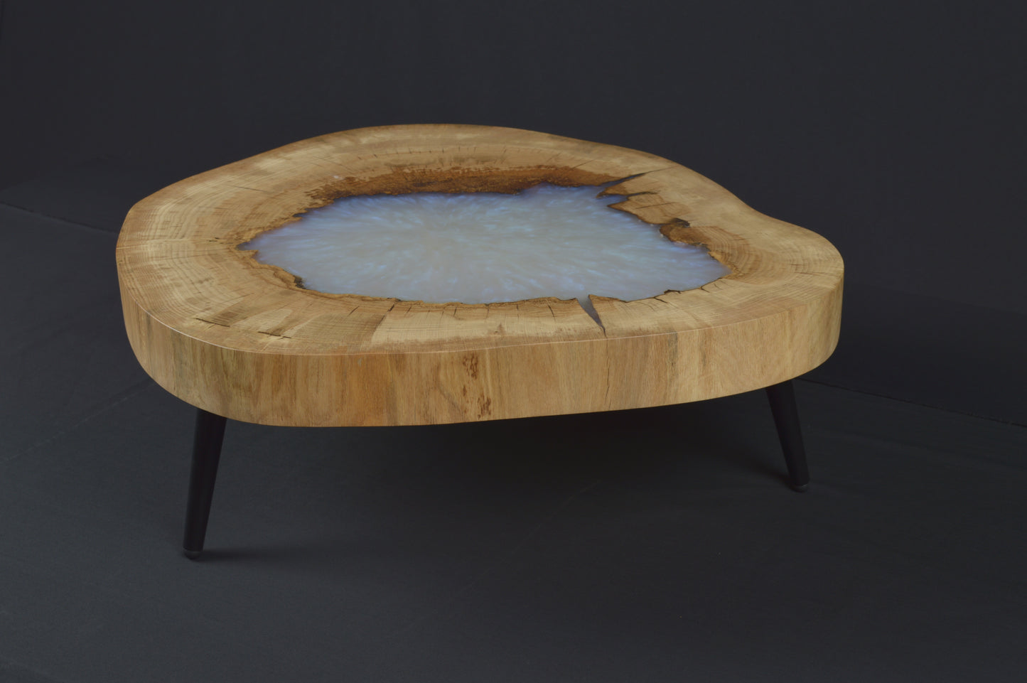 Console chêne " Tronc " résine nacrée (A046)