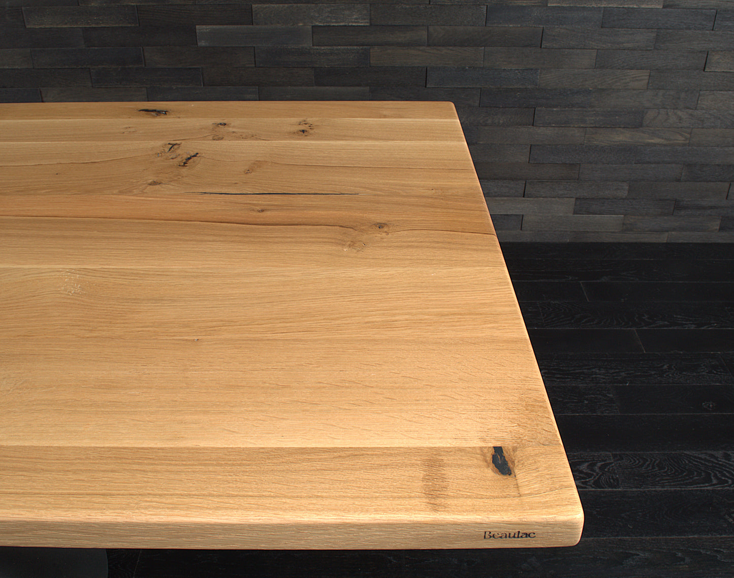 Plateau chêne massif 1600X900mm "PONT DE BATEAU" vernis mat (N°A079)