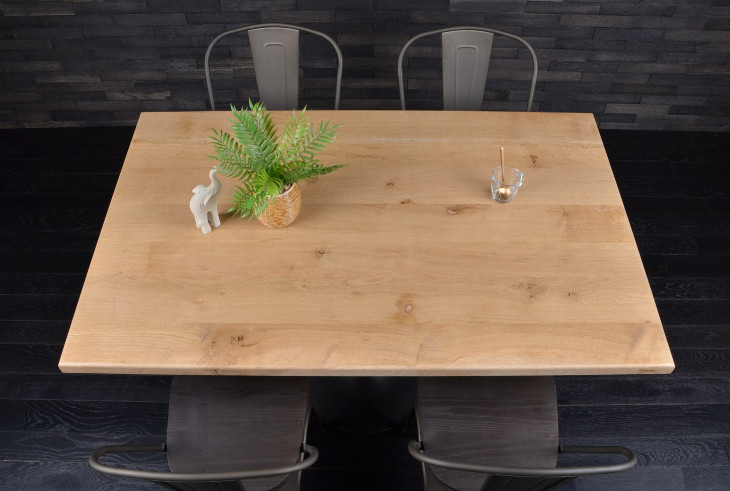 Plateau chêne massif 1400X900mm vernis mat (N°A094)