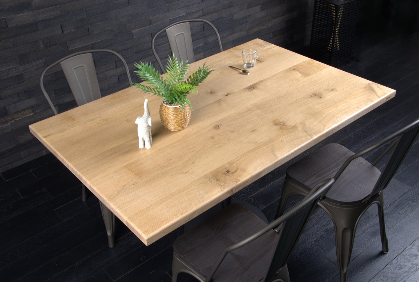 Plateau chêne massif 1400X900mm vernis mat (N°A094)