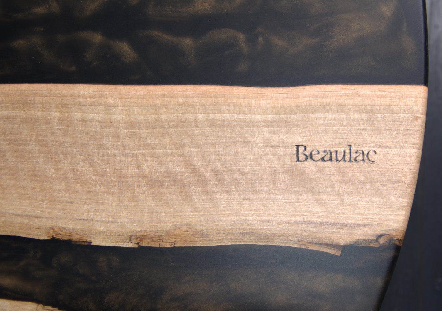 PLATEAU NOYER ROND RUSTY EXPRESSO DIAM 680MM VM BORD DROIT (A076)