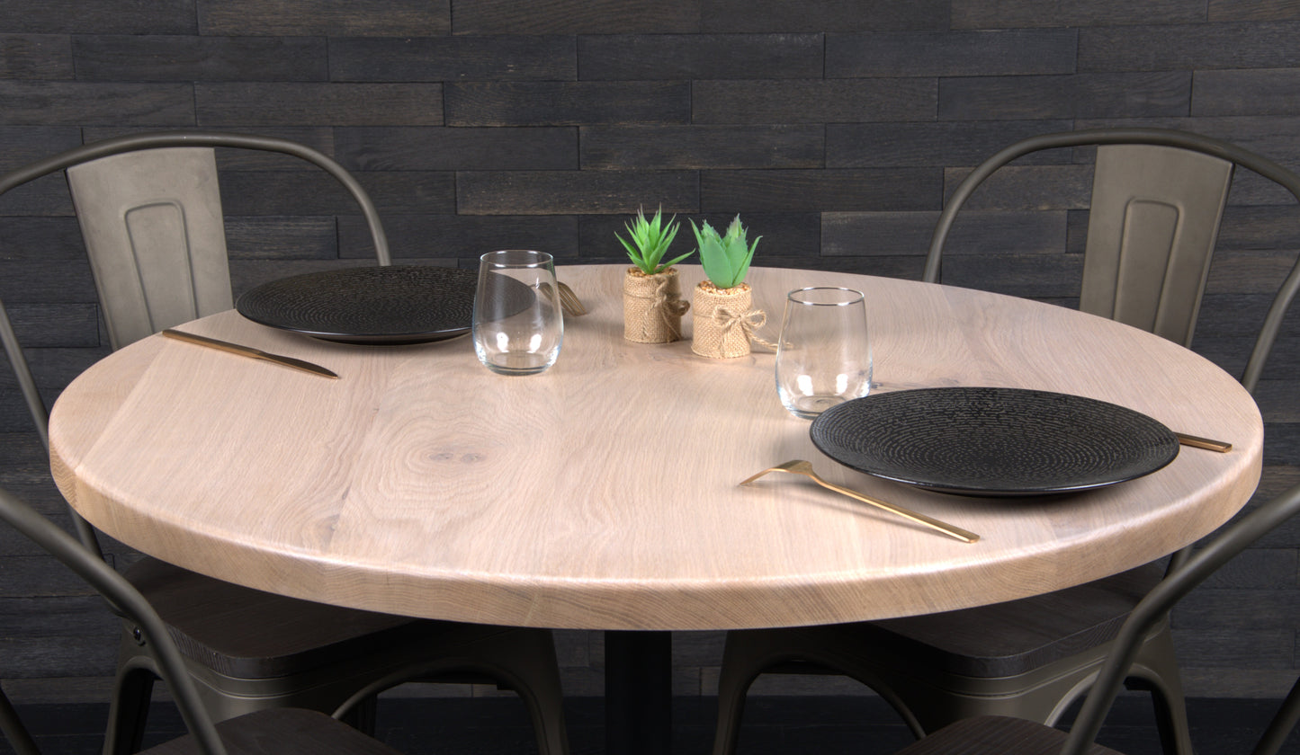 Plateau chêne massif 1000mm vernis blanchi (N°A092)