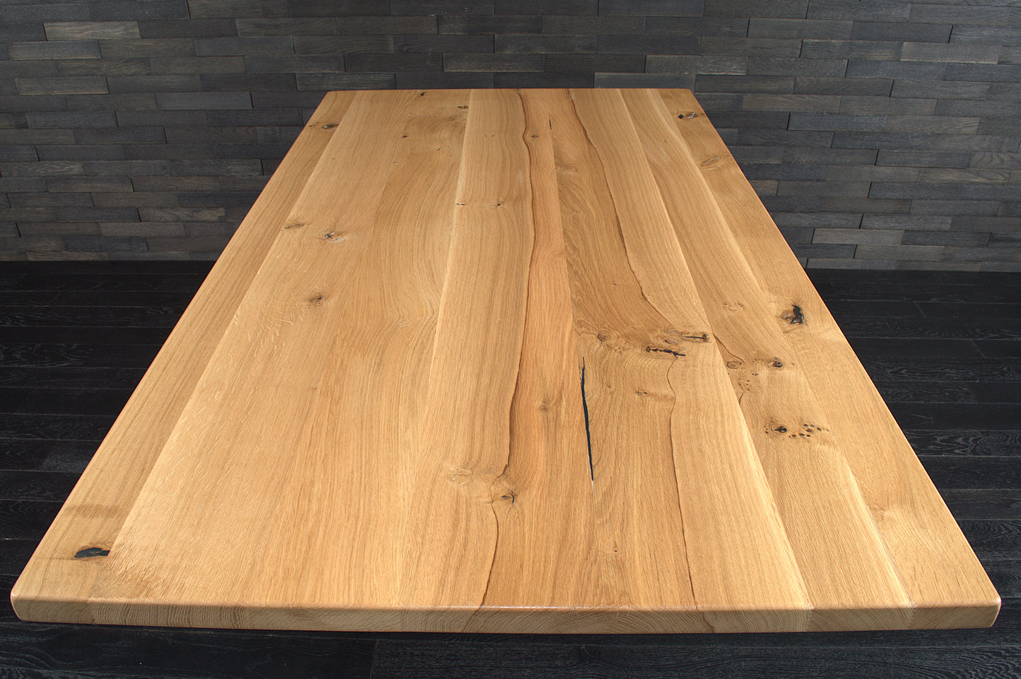 Plateau chêne massif 1600X900mm "PONT DE BATEAU" vernis mat (N°A079)