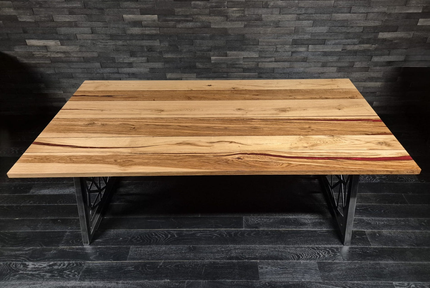 Plateau chêne 2000X1000mm résine Red Alert vernis mat (N°A153)