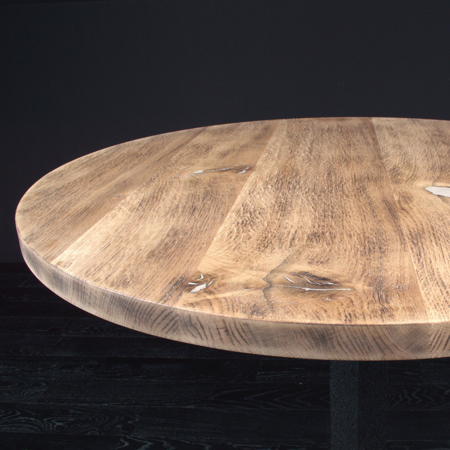 Plateau chêne 1000 brut BRULÉ BORDS DROITS (A008)