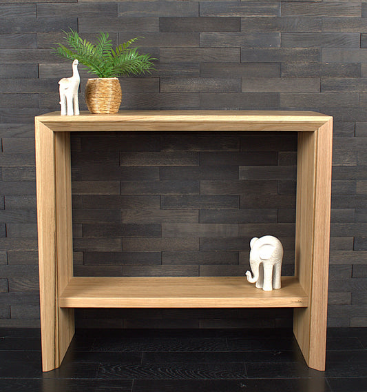 Console murale chêne 950X860mm résine gold vernis mat N°A170