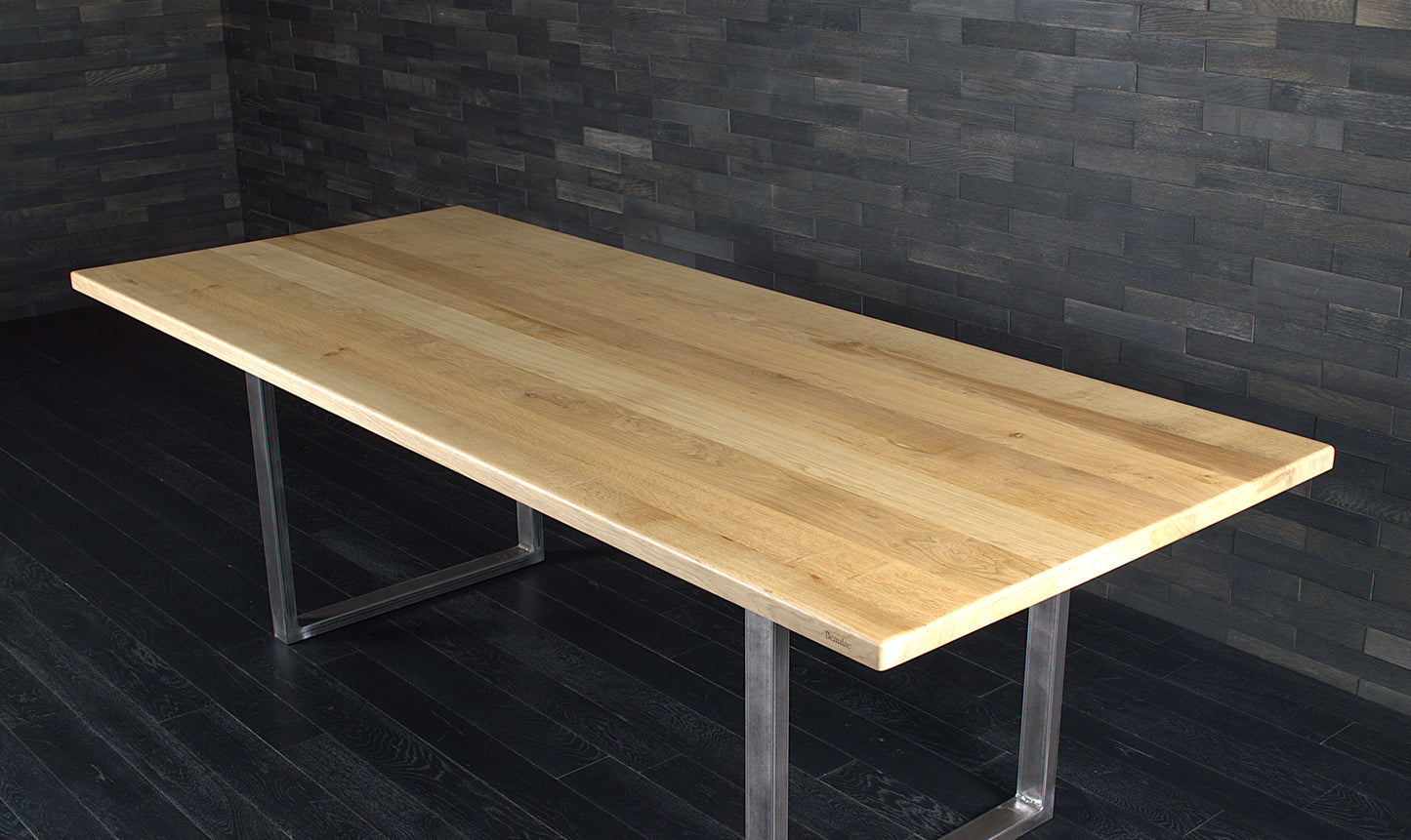 Plateau de table chêne massif rectangle 2300X950mm vernis mat, N°A128