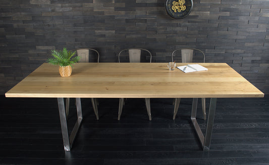 Plateau de table chêne massif rectangle 2300X950mm vernis mat, N°A128