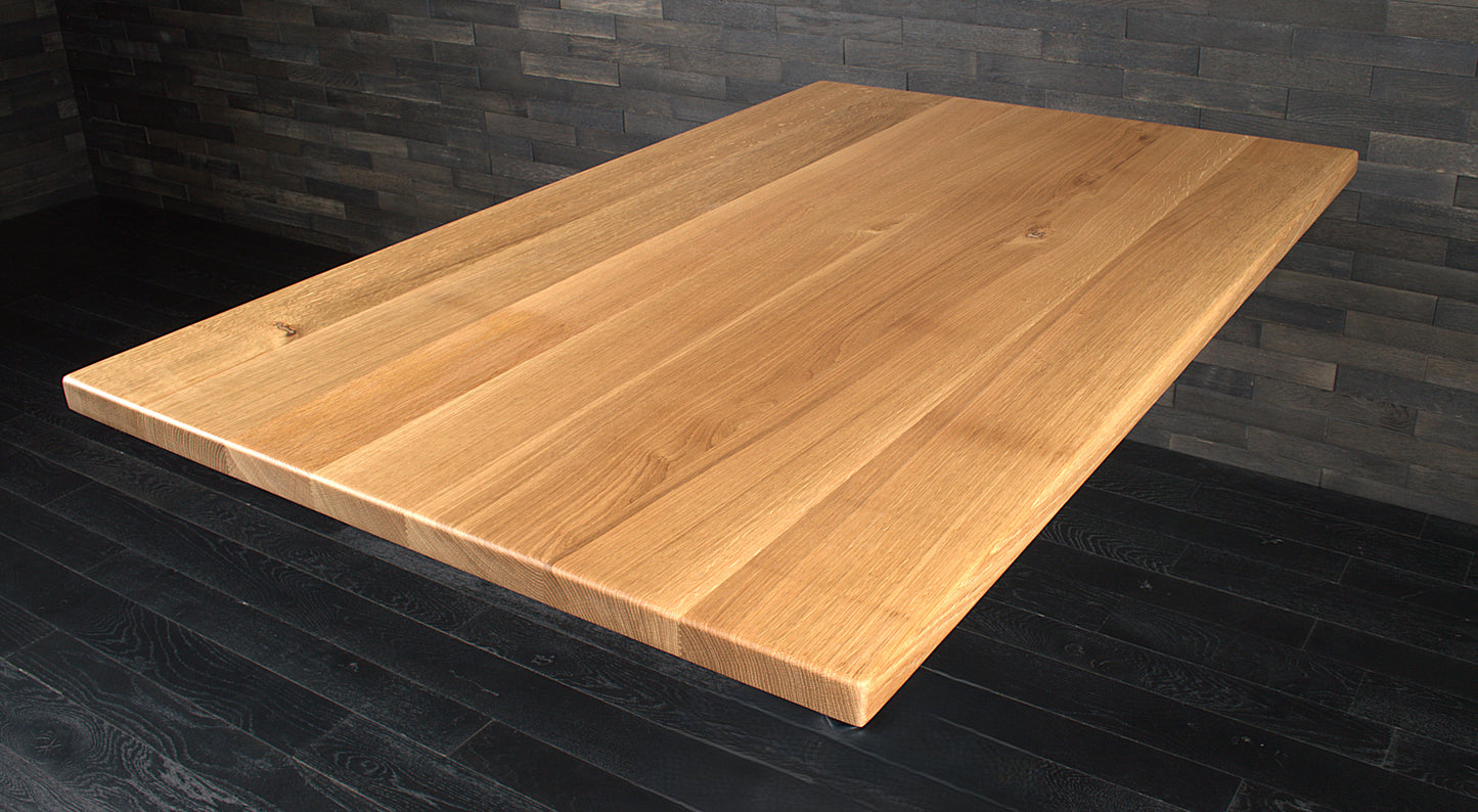 Plateau chêne 1400x900mm vernis mat – Fabrication artisanale (N°A096)