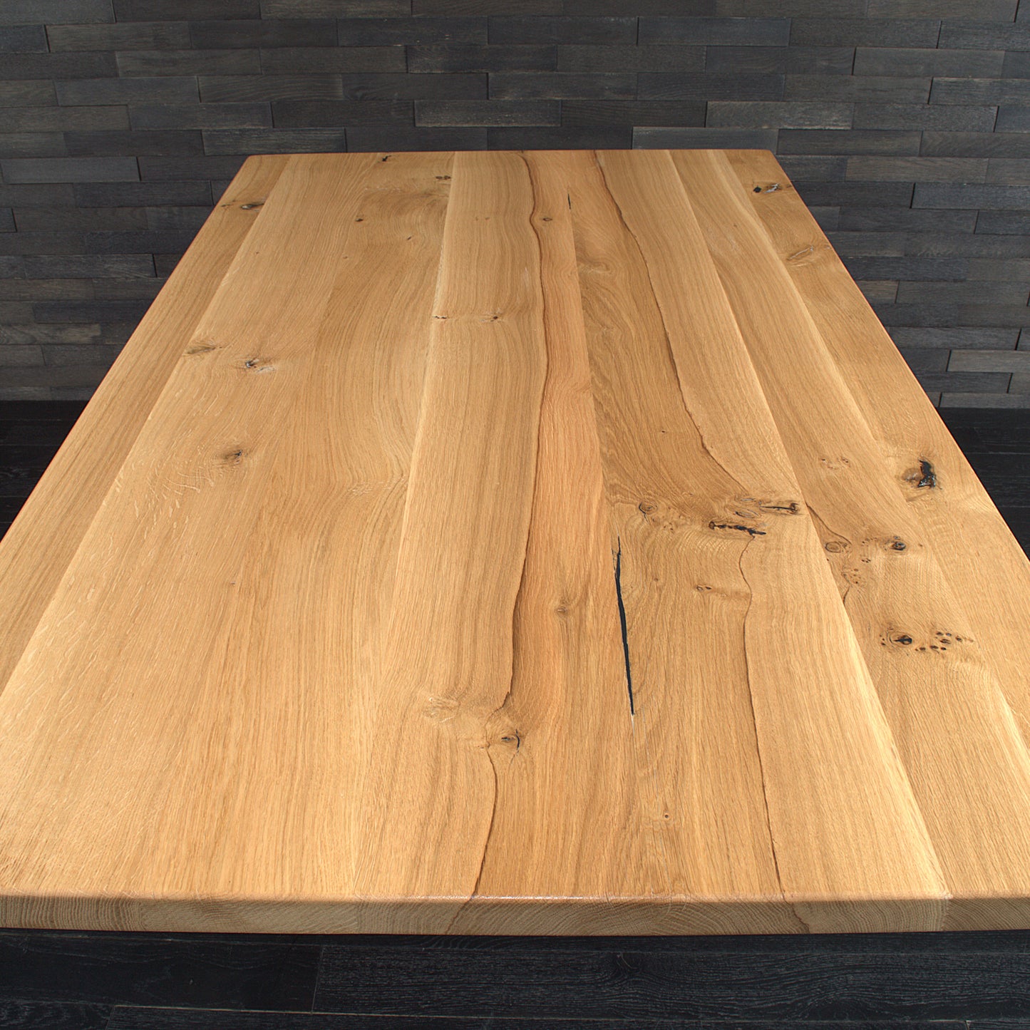 Plateau chêne massif 1600X900mm "PONT DE BATEAU" vernis mat (N°A079)