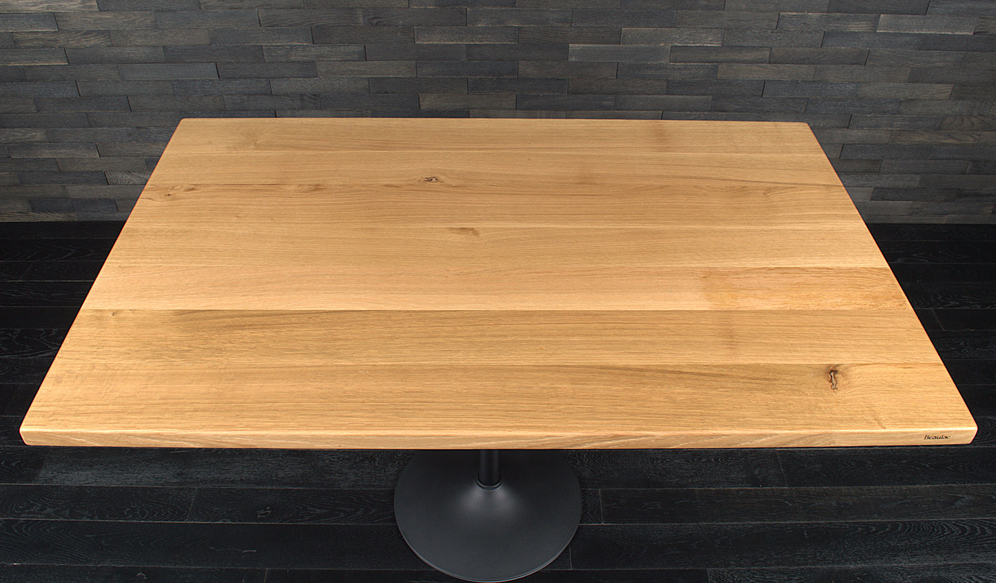 Plateau chêne 1400x900mm vernis mat – Fabrication artisanale (N°A096)