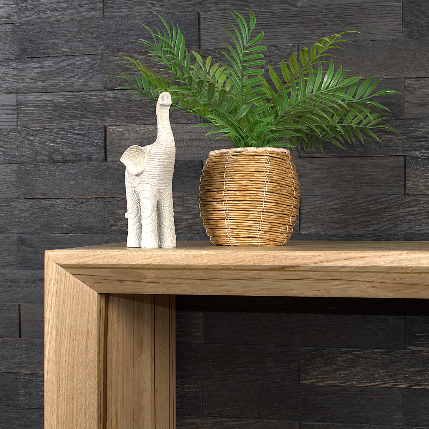 Console murale chêne 950X860mm résine gold vernis mat N°A170