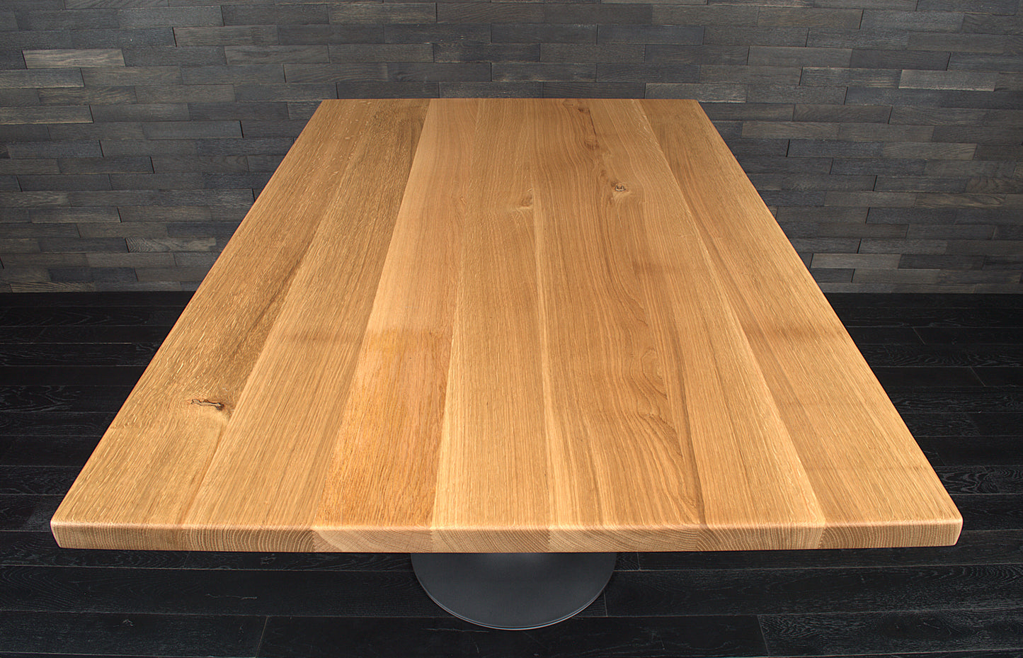 Plateau chêne 1400x900mm vernis mat – Fabrication artisanale (N°A096)