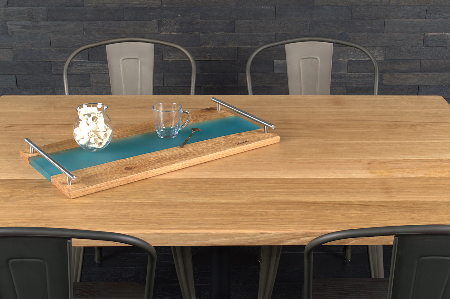 Plateau chêne 1400x900mm vernis mat – Fabrication artisanale (N°A096)