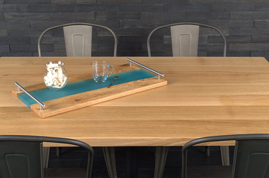 Plateau chêne 1400x900mm vernis mat – Fabrication artisanale (N°A096)