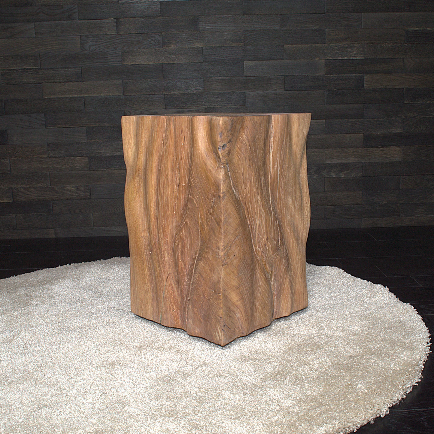 Plot décoratif artisanal en chêne massif 450X300X300mm N°A145