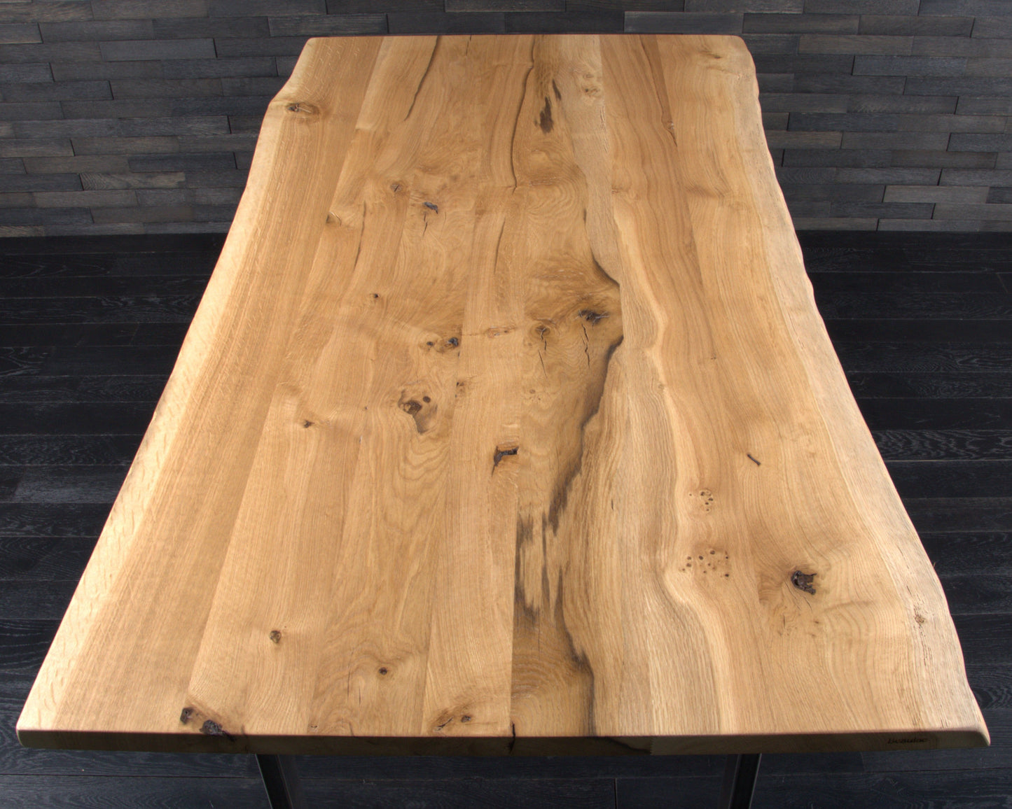 Plateau chêne 1800 x 910 insert " S " vernis BORDS NATURE (A058)