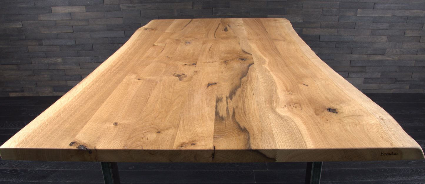 Plateau chêne 1800 x 910 insert " S " vernis BORDS NATURE (A058)