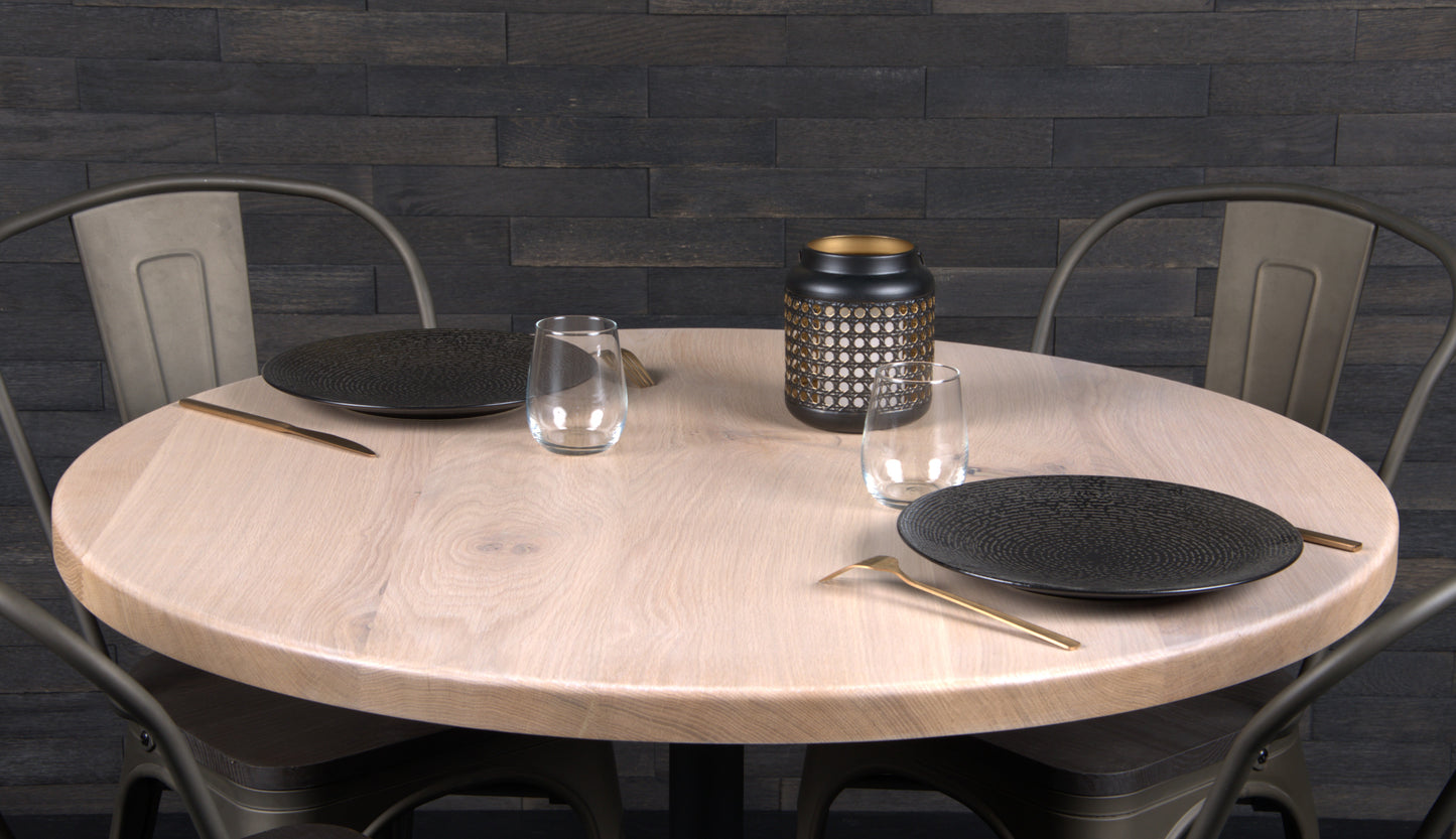 Plateau chêne massif 1000mm vernis blanchi (N°A092)