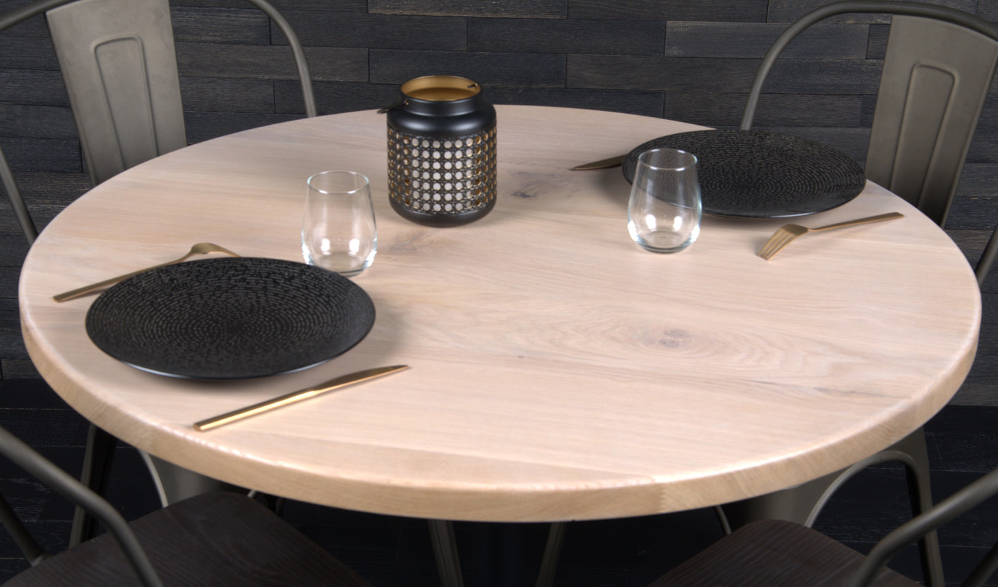 Plateau chêne massif 1000mm vernis blanchi (N°A092)