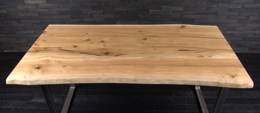 Plateau chêne 1800 x 910 insert " S " vernis BORDS NATURE (A058)