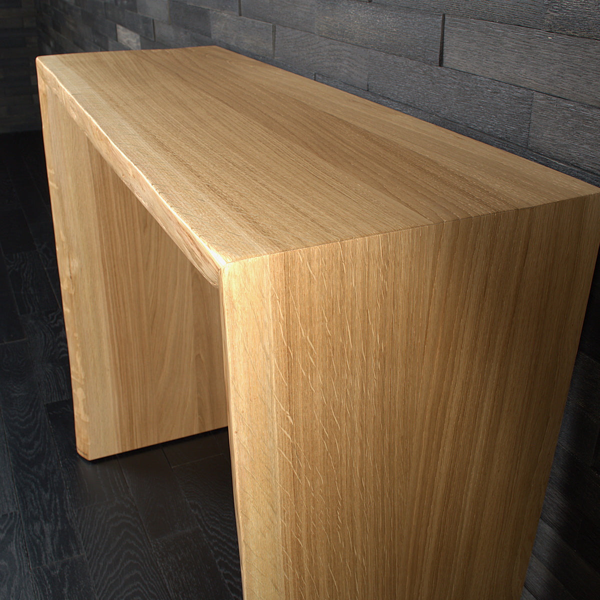 Console en chêne massif à bords naturels – N°A171
