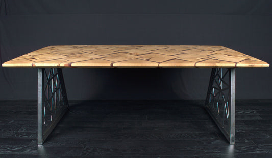 Table chêne "VIKING" 2000 x 1000 résine Cappucino (A070)