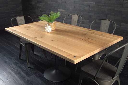 Plateau chêne massif 1600X900mm "PONT DE BATEAU" vernis mat (N°A079)