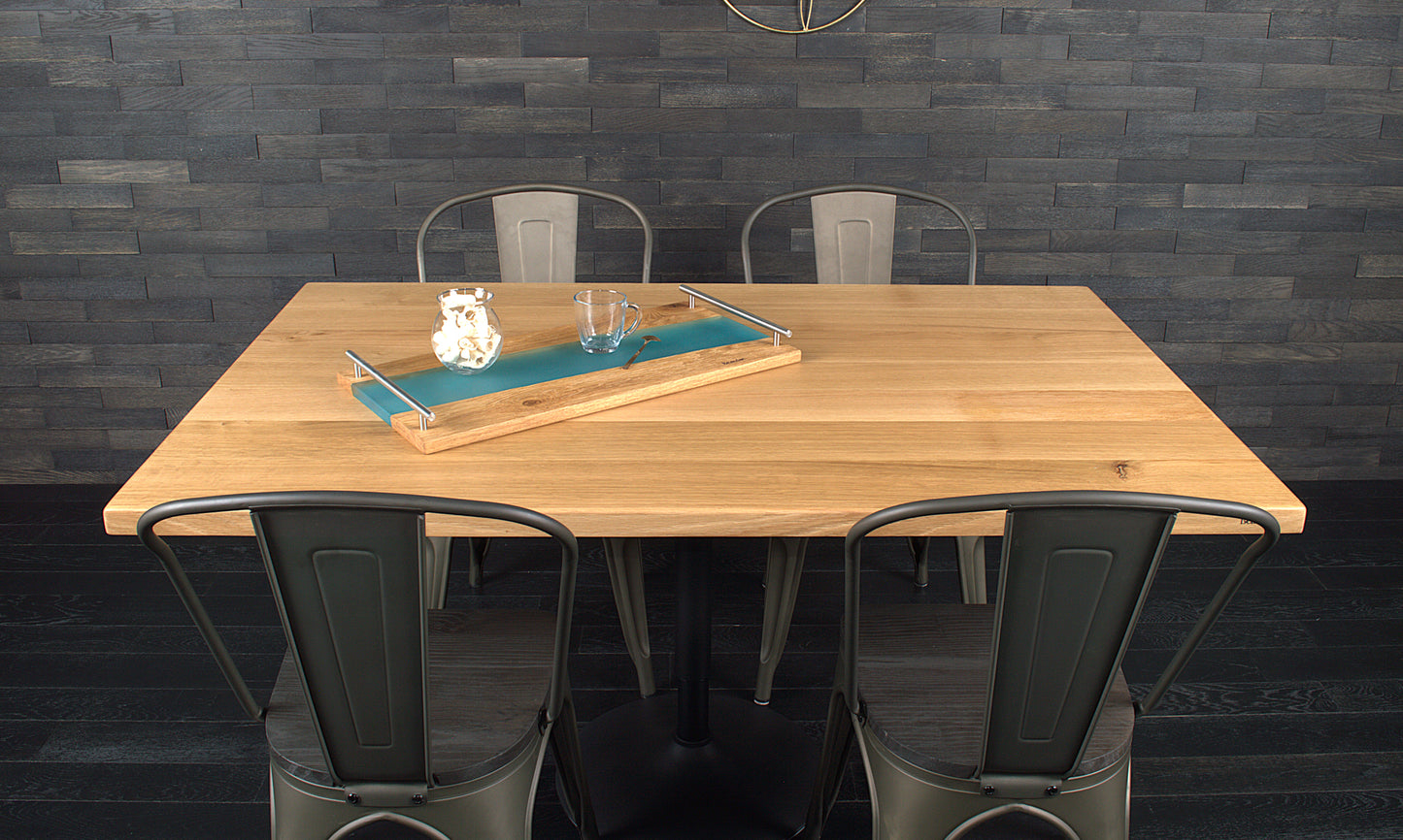 Plateau chêne 1400x900mm vernis mat – Fabrication artisanale (N°A096)