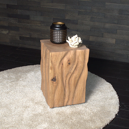 Plot décoratif artisanal en chêne massif 450X300X300mm N°A145