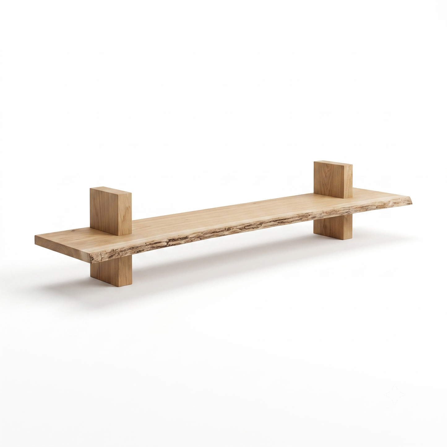 Etagère chêne brut bord Edge Nature 1000X200-250X20mm (N°A177)