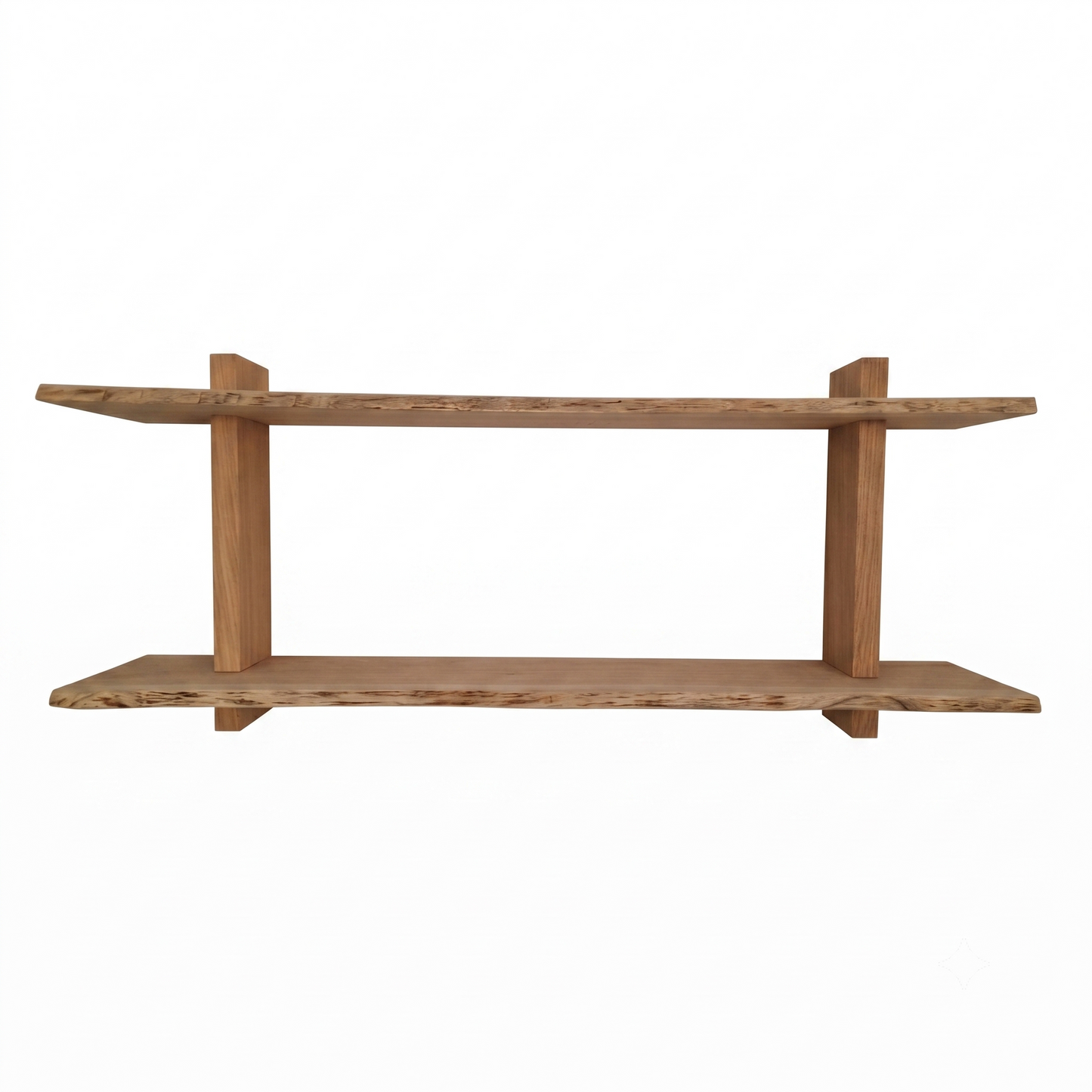 Etagère chêne brut bord Edge Nature 2 tablettes 1600X200-250X20mm (N°A182)